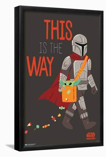 Star Wars: The Mandalorian - Mando Trick or Treat-Trends International-Framed Poster