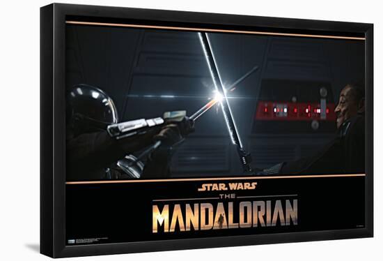 Star Wars: The Mandalorian Season 2 - Din Djarin vs. Moff Gideon-Trends International-Framed Poster