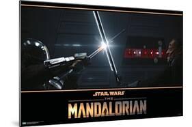 Star Wars: The Mandalorian Season 2 - Din Djarin vs. Moff Gideon-Trends International-Mounted Poster
