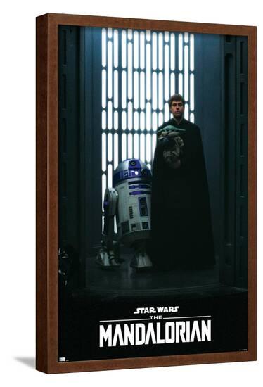 Star Wars: The Mandalorian Season 2 - Luke, Grogu and R2-D2 Premium Poster--Framed Poster