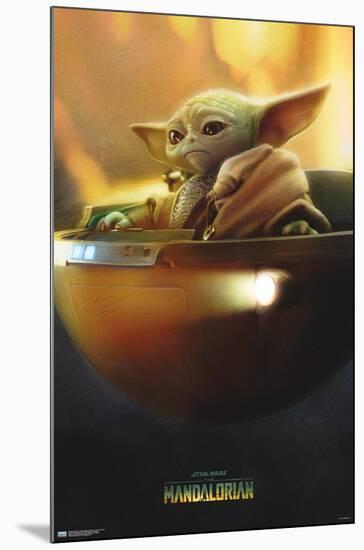 Star Wars: The Mandalorian Season 3 - Grogu in Pod-Trends International-Mounted Poster