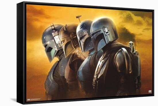 Star Wars: The Mandalorian Season 3 - Helmets-Trends International-Framed Stretched Canvas