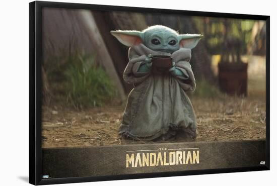 STAR WARS: THE MANDALORIAN - THE CHILD WITH SOUP-null-Framed Standard Poster