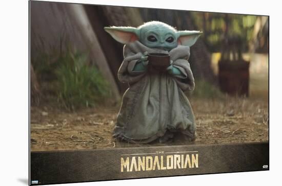 STAR WARS: THE MANDALORIAN - THE CHILD WITH SOUP-null-Mounted Standard Poster