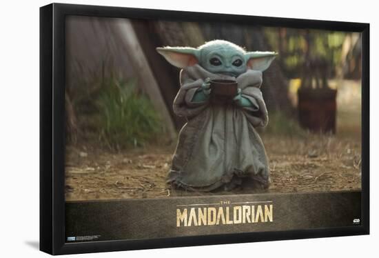 Star Wars: The Mandalorian - The Child with Soup-Trends International-Framed Poster