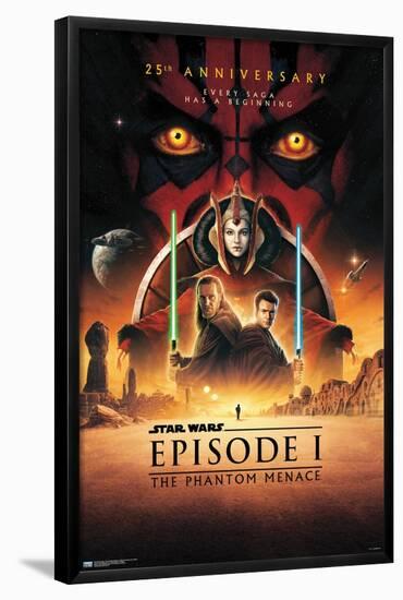 Star Wars: The Phantom Menace - 25th Anniversary One Sheet-Trends International-Framed Poster