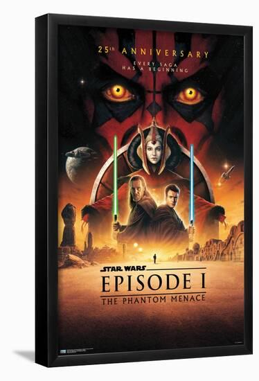 Star Wars: The Phantom Menace - 25th Anniversary One Sheet-Trends International-Framed Poster