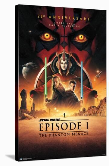 Star Wars: The Phantom Menace - 25th Anniversary One Sheet-Trends International-Stretched Canvas