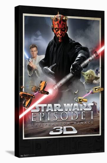 Star Wars: The Phantom Menace - 3D One Sheet-Trends International-Stretched Canvas