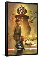 Star Wars: The Phantom Menace - Celebration Mural-Trends International-Framed Poster
