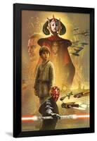 Star Wars: The Phantom Menace - Celebration Mural-Trends International-Framed Poster