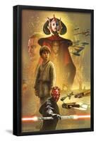 Star Wars: The Phantom Menace - Celebration Mural-Trends International-Framed Poster