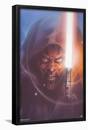 Star Wars: The Phantom Menace - Darth Maul Lightsaber-Trends International-Framed Poster