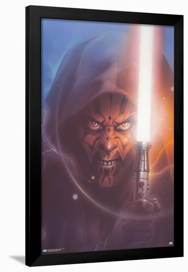 Star Wars: The Phantom Menace - Darth Maul Lightsaber-Trends International-Framed Poster