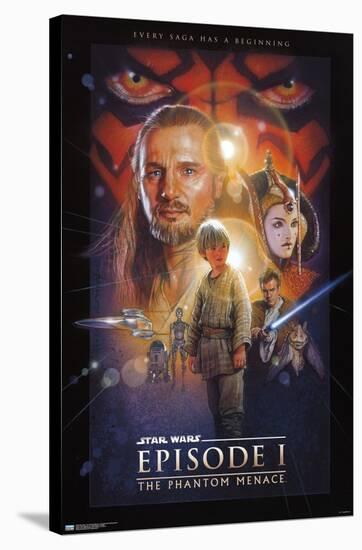 Star Wars: The Phantom Menace - One Sheet (No Billing Block)-Trends International-Stretched Canvas