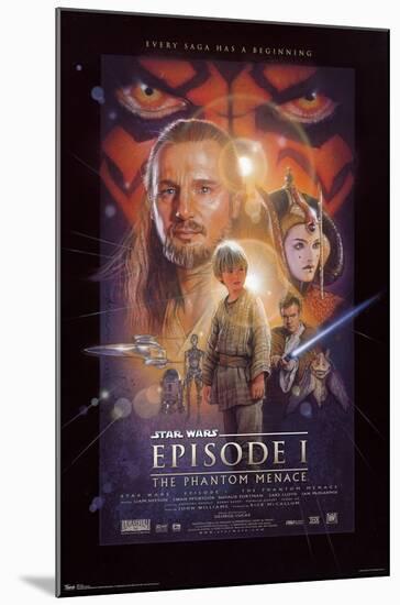 Star Wars: The Phantom Menace - One Sheet-Trends International-Mounted Poster