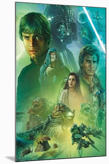 Star Wars: The Return Of The Jedi - Celebration Mural-Trends International-Mounted Poster