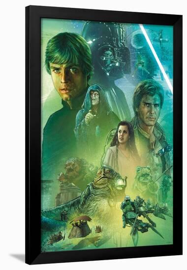 Star Wars: The Return Of The Jedi - Celebration Mural-Trends International-Framed Poster