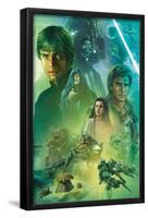 Star Wars: The Return Of The Jedi - Celebration Mural-Trends International-Framed Poster