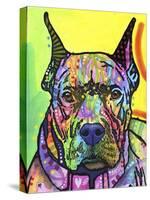 Stare Down, Dogs, Pets, Eyes, Look, Challenge, Animals, Colorful, Stencils, Pop Art, Yellow-Russo Dean-Stretched Canvas