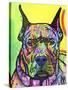 Stare Down, Dogs, Pets, Eyes, Look, Challenge, Animals, Colorful, Stencils, Pop Art, Yellow-Russo Dean-Stretched Canvas