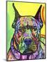 Stare Down, Dogs, Pets, Eyes, Look, Challenge, Animals, Colorful, Stencils, Pop Art, Yellow-Russo Dean-Mounted Premium Giclee Print