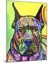 Stare Down, Dogs, Pets, Eyes, Look, Challenge, Animals, Colorful, Stencils, Pop Art, Yellow-Russo Dean-Mounted Giclee Print