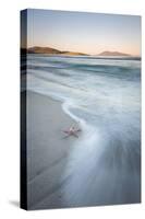 Starfish and Flowing Tide at Luskentyre Losgaintir Beach, Isle of Harris, Outer Hebrides, Scotland-Stewart Smith-Stretched Canvas