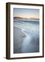 Starfish and Flowing Tide at Luskentyre Losgaintir Beach, Isle of Harris, Outer Hebrides, Scotland-Stewart Smith-Framed Photographic Print