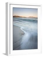 Starfish and Flowing Tide at Luskentyre Losgaintir Beach, Isle of Harris, Outer Hebrides, Scotland-Stewart Smith-Framed Photographic Print