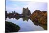 Starfish and Rock Formations along Indian Beach, Oregon Coast-Craig Tuttle-Stretched Canvas