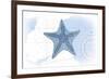 Starfish - Blue - Coastal Icon-Lantern Press-Framed Premium Giclee Print