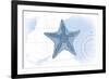 Starfish - Blue - Coastal Icon-Lantern Press-Framed Premium Giclee Print