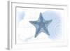 Starfish - Blue - Coastal Icon-Lantern Press-Framed Art Print