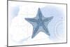 Starfish - Blue - Coastal Icon-Lantern Press-Mounted Art Print