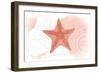 Starfish - Coral - Coastal Icon-Lantern Press-Framed Art Print