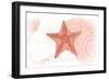 Starfish - Coral - Coastal Icon-Lantern Press-Framed Art Print