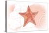 Starfish - Coral - Coastal Icon-Lantern Press-Stretched Canvas