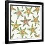 Starfish Flowers 1-Sharon Turner-Framed Art Print