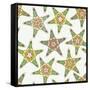 Starfish Flowers 1-Sharon Turner-Framed Stretched Canvas