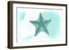 Starfish - Teal - Coastal Icon-Lantern Press-Framed Art Print