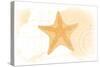 Starfish - Yellow - Coastal Icon-Lantern Press-Stretched Canvas