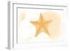 Starfish - Yellow - Coastal Icon-Lantern Press-Framed Art Print