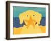 Starfish Yellow-Stephen Huneck-Framed Giclee Print