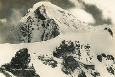 Postcard, Historical, Berninabahn, Winter, Snow Blower, B/W-Starfoto-Framed Photographic Print