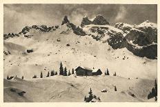 Postcard, Historical, Berninabahn, Winter, Snow Blower, B/W-Starfoto-Stretched Canvas