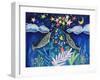 Stargazing Narwhals-Wyanne-Framed Giclee Print