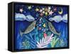 Stargazing Narwhals-Wyanne-Framed Stretched Canvas