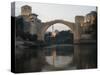 Stari Most Peace Bridge and Reflection of Mosque on Neretva River, Bosnia, Bosnia-Herzegovina-Christian Kober-Stretched Canvas