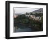 Stari Most Peace Bridge, Koski Mehmed Pasa Mosque Dating from 1557, Old Town Houses, Mostar, Bosnia-Christian Kober-Framed Photographic Print